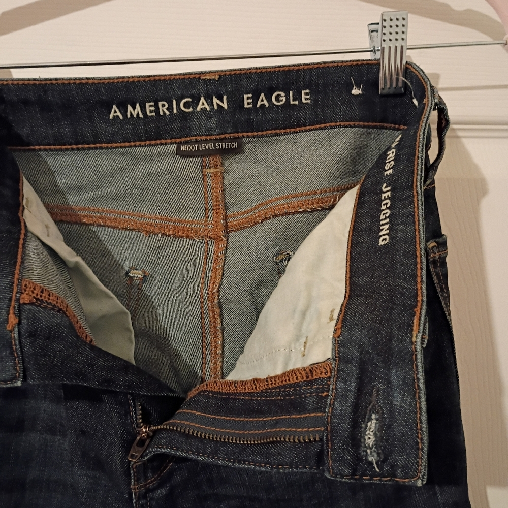 American Eagle 🦅 Dark Blue High Rise Jeggings - Picture 3 of 4